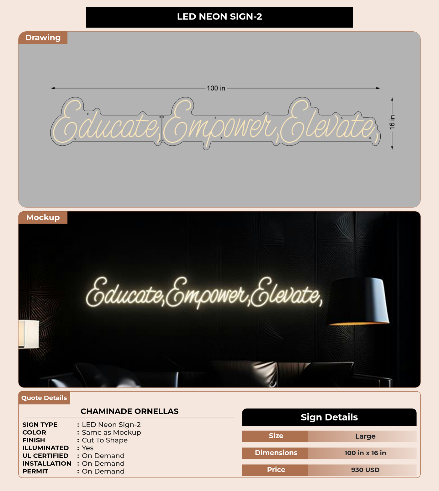 CUSTOM MOCKUP SIGN FOR chaminade ornellas