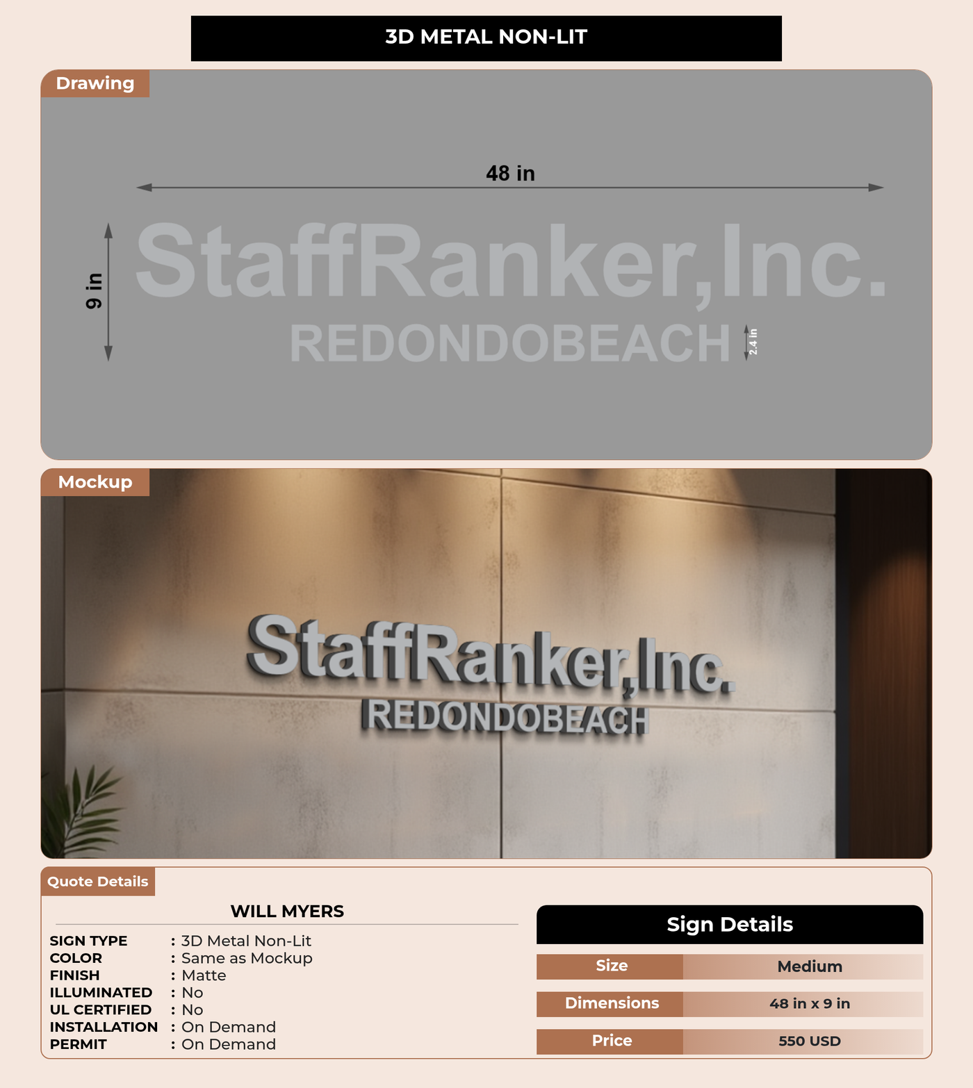 CUSTOM MOCKUP SIGN FOR will myers