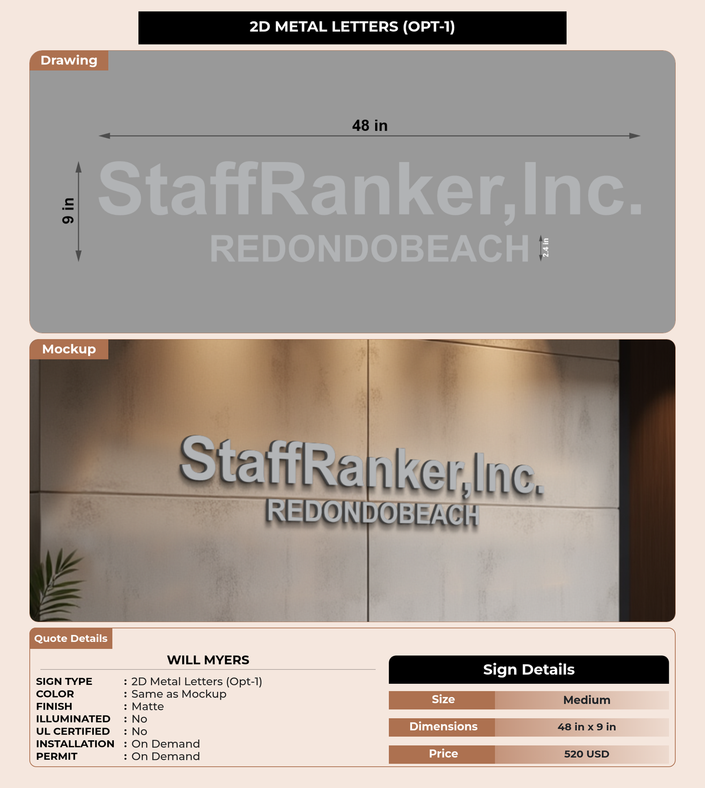 CUSTOM MOCKUP SIGN FOR will myers