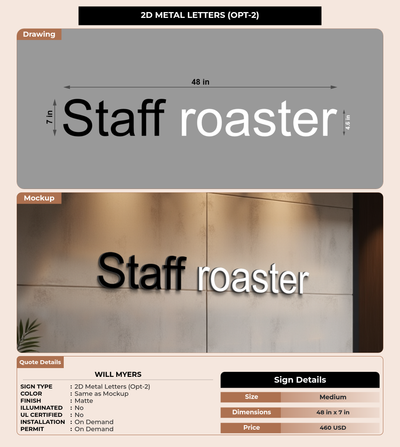 CUSTOM MOCKUP SIGN FOR will myers