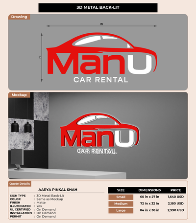 CUSTOM MOCKUP SIGN FOR Aarya Pinkal Shah