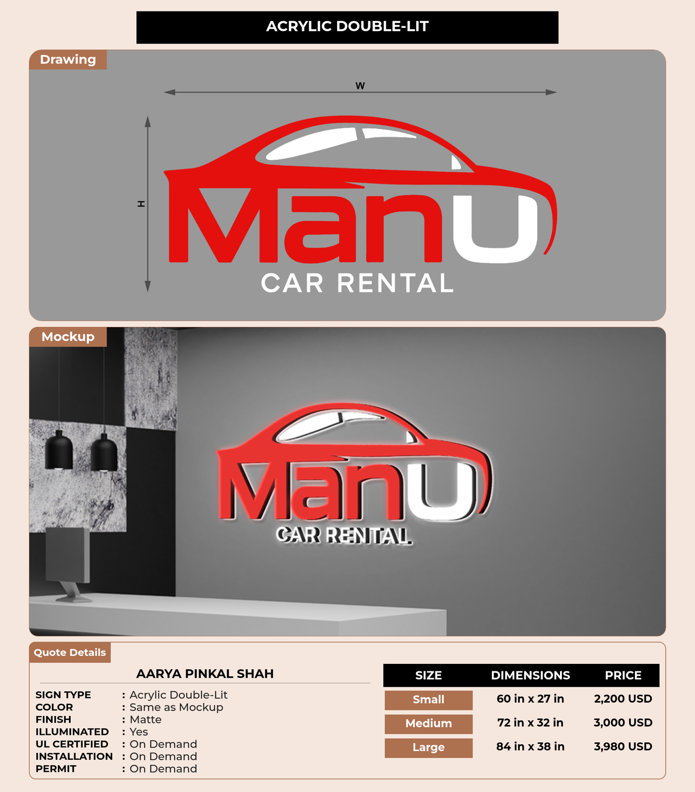 CUSTOM MOCKUP SIGN FOR Aarya Pinkal Shah