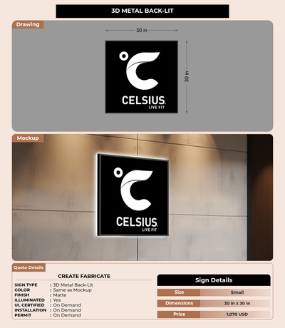 CUSTOM MOCKUP SIGN FOR Create Fabricate
