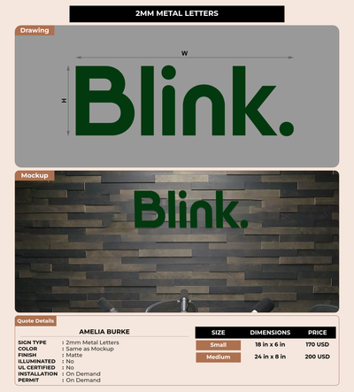 CUSTOM MOCKUP SIGN FOR Amelia Burke