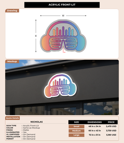 CUSTOM MOCKUP SIGN FOR Nicholas