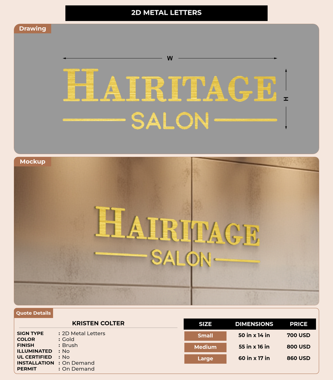 CUSTOM MOCKUP SIGN FOR Kristen Colter