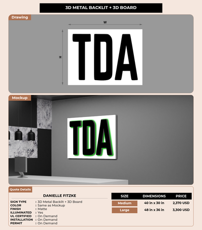 CUSTOM MOCKUP SIGN FOR Danielle Fitzke