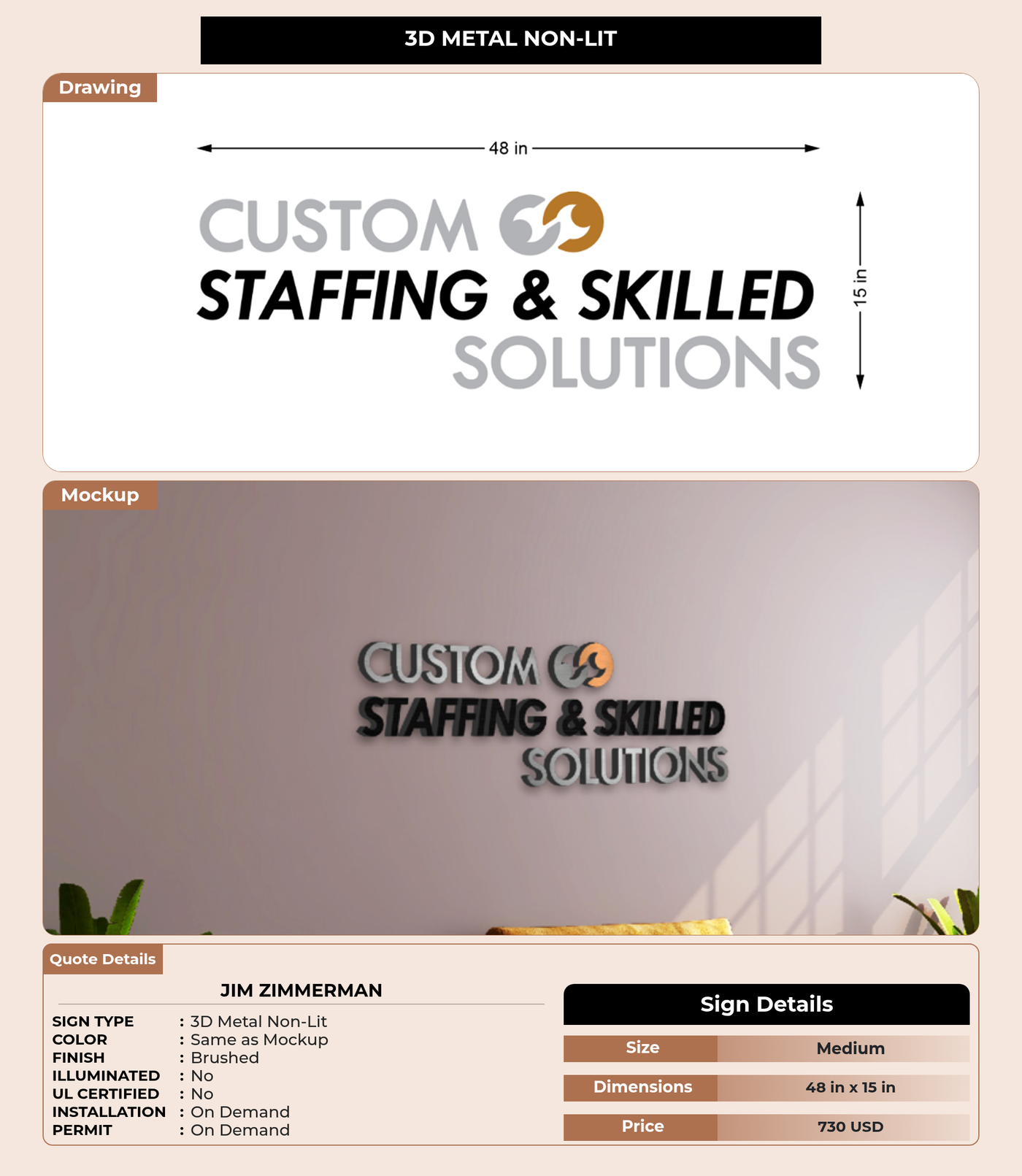 CUSTOM MOCKUP SIGN FOR Jim Zimmerman