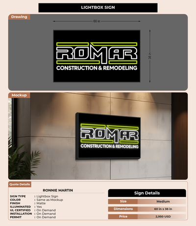 CUSTOM MOCKUP SIGN FOR Ronnie Martin