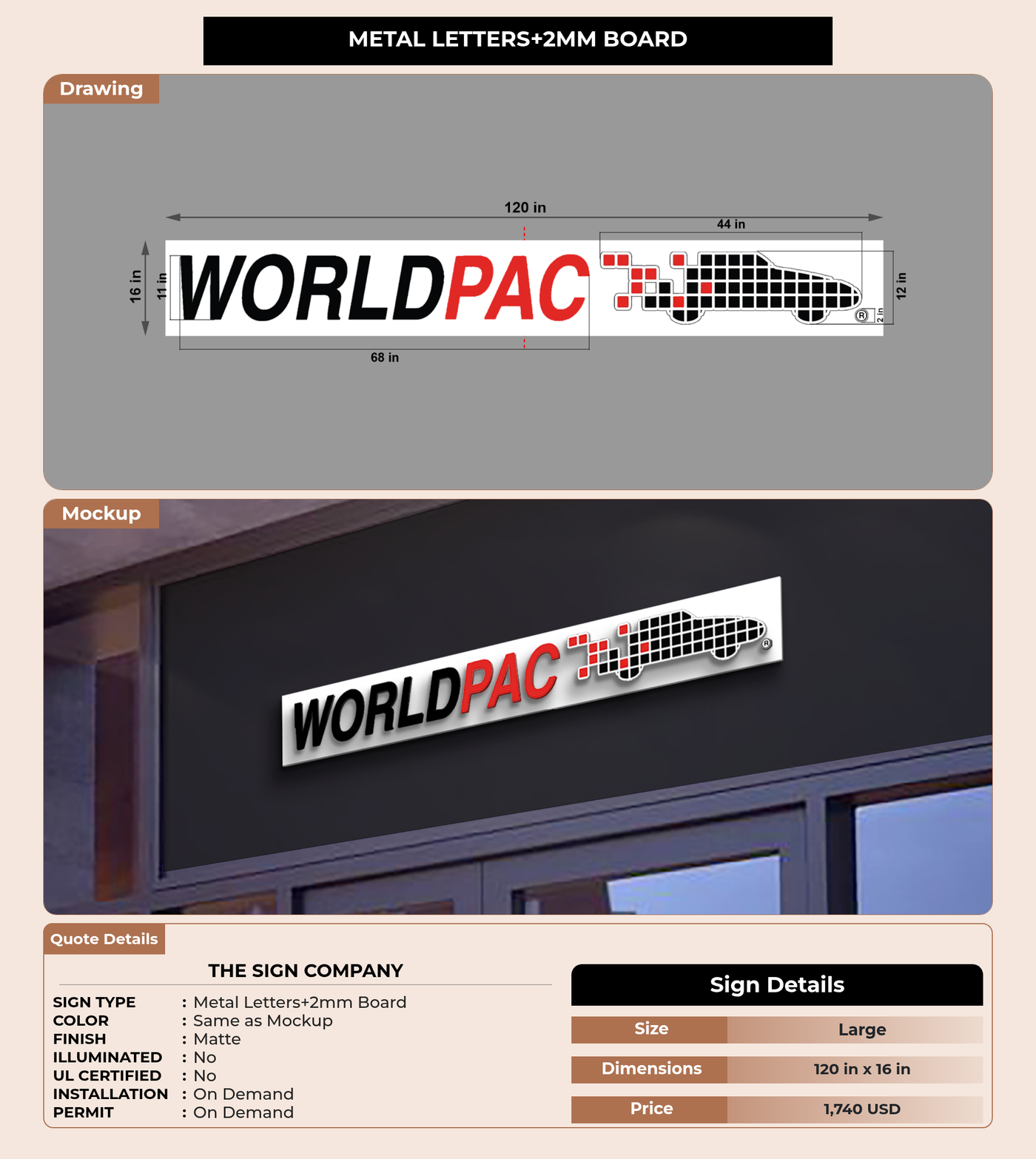 CUSTOM MOCKUP SIGN FOR The Sign Company