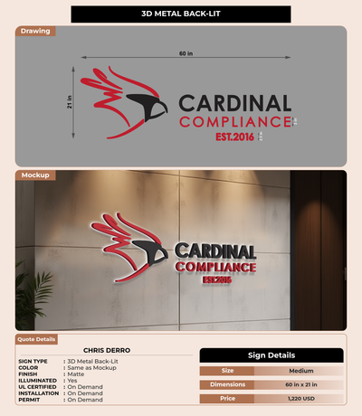 CUSTOM MOCKUP SIGN FOR Chris Derro