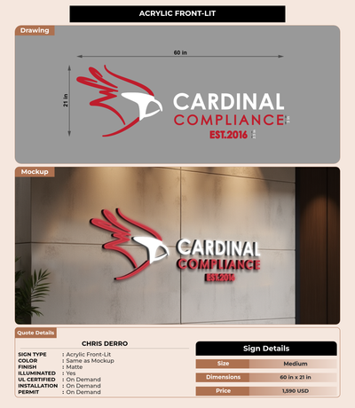 CUSTOM MOCKUP SIGN FOR Chris Derro
