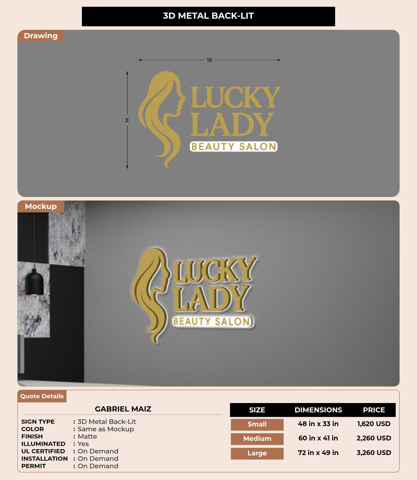 CUSTOM MOCKUP SIGN FOR Gabriel Maiz