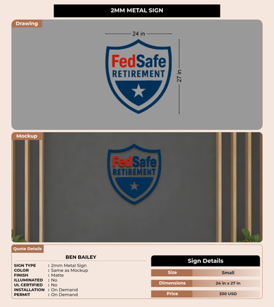 CUSTOM MOCKUP SIGN FOR Ben Bailey