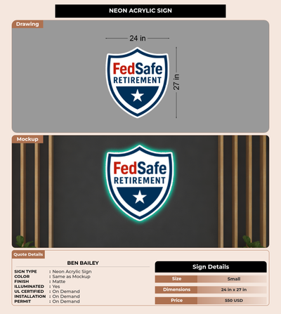 CUSTOM MOCKUP SIGN FOR Ben Bailey