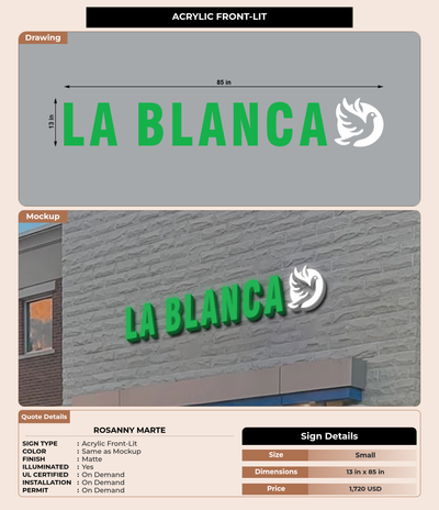 CUSTOM MOCKUP SIGN FOR Rosanny Marte