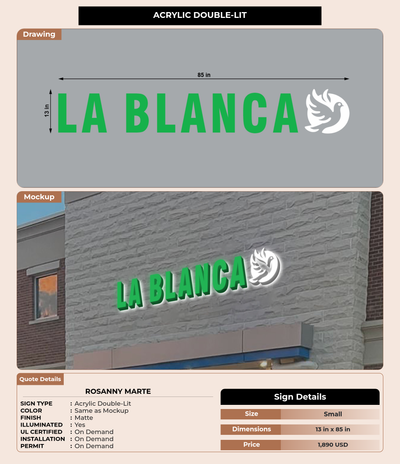 CUSTOM MOCKUP SIGN FOR Rosanny Marte