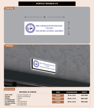 CUSTOM MOCKUP SIGN FOR Michael B Gyekye