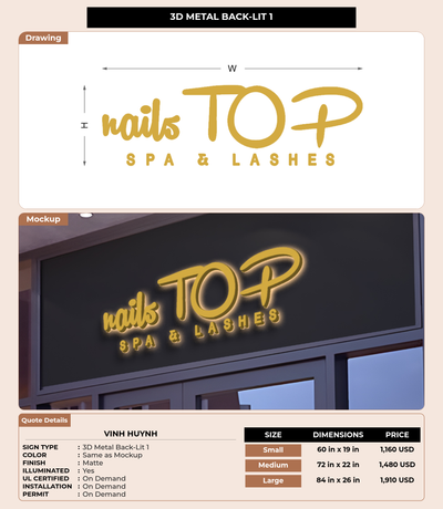 CUSTOM MOCKUP SIGN FOR Vinh Huynh