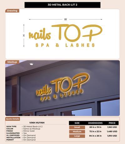 CUSTOM MOCKUP SIGN FOR Vinh Huynh
