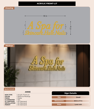 CUSTOM MOCKUP SIGN FOR Annie