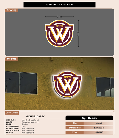 CUSTOM MOCKUP SIGN FOR Michael Darby