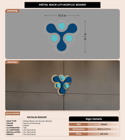 CUSTOM MOCKUP SIGN FOR Natalie Bishop