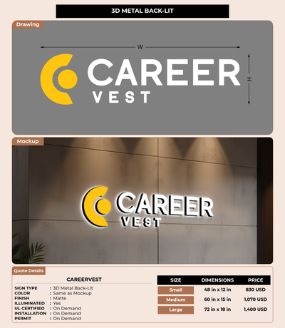 CUSTOM MOCKUP SIGN FOR CareerVest
