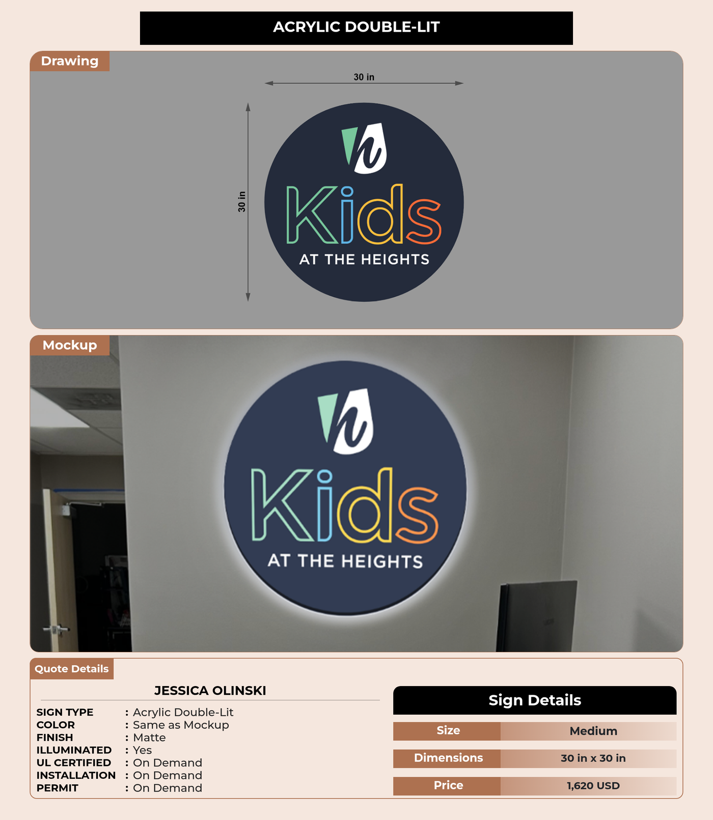 CUSTOM MOCKUP SIGN FOR jessica olinski