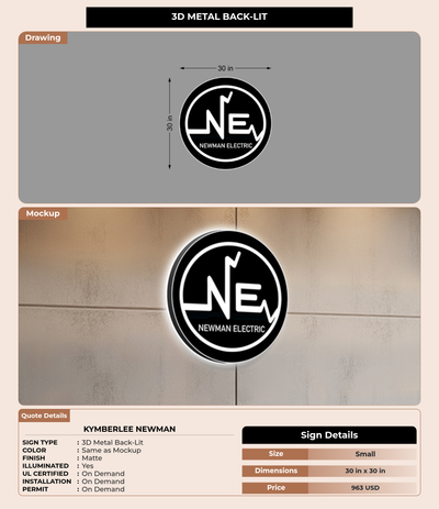 CUSTOM MOCKUP SIGN FOR Kymberlee Newman
