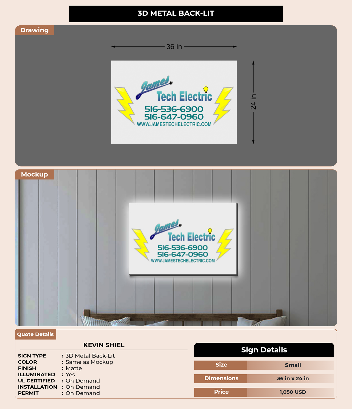 CUSTOM MOCKUP SIGN FOR Kevin Shiel