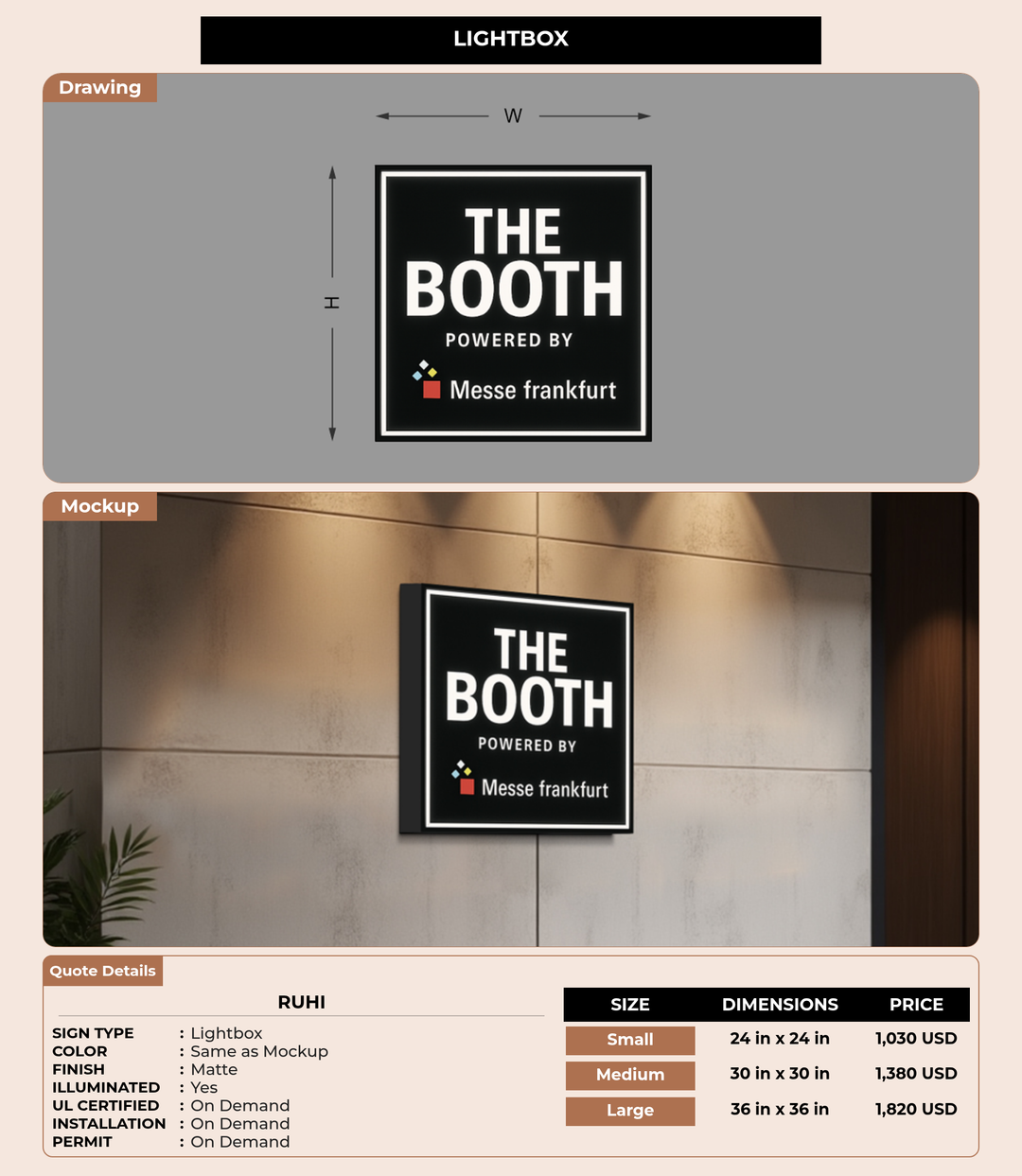 CUSTOM MOCKUP SIGN FOR RUHI