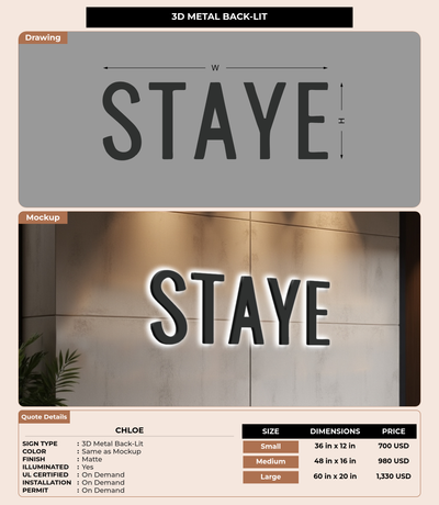 CUSTOM MOCKUP SIGN FOR Chloe