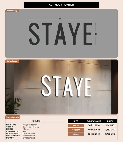 CUSTOM MOCKUP SIGN FOR Chloe