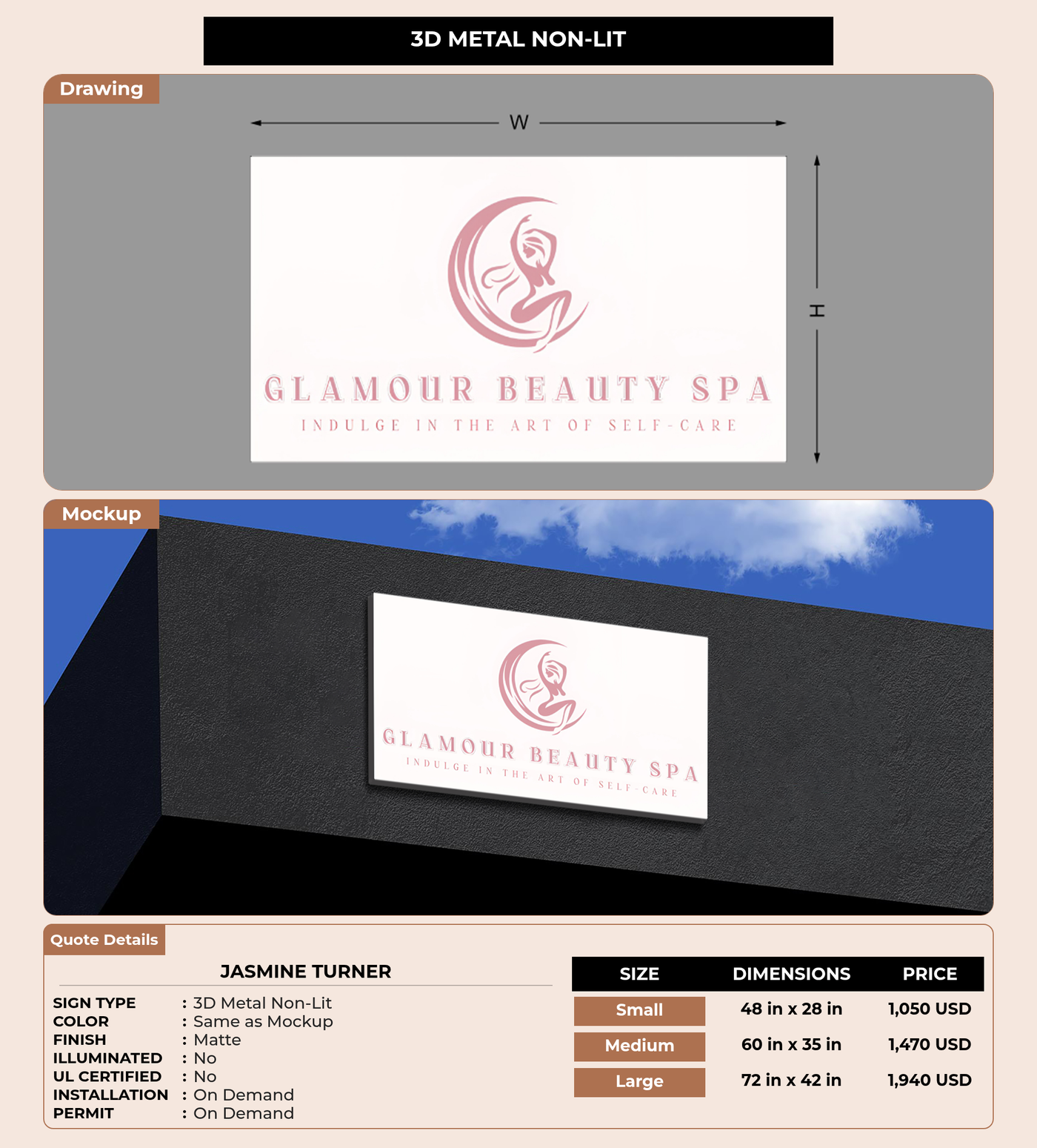CUSTOM MOCKUP SIGN FOR Jasmine Turner