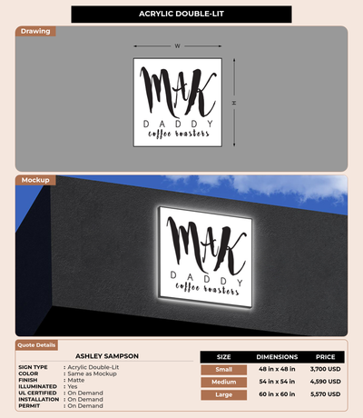 CUSTOM MOCKUP SIGN FOR Ashley Sampson