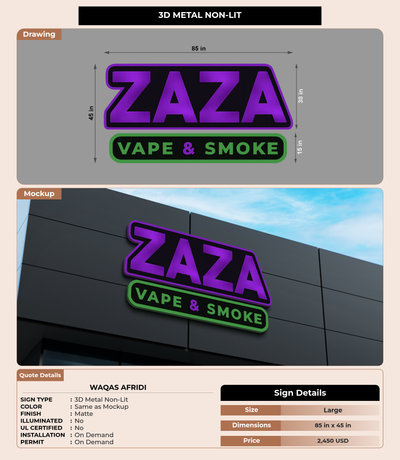 CUSTOM MOCKUP SIGN FOR Waqas Afridi