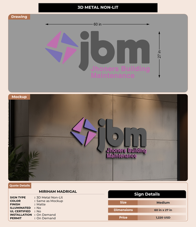 CUSTOM MOCKUP SIGN FOR Miriham Madrigal