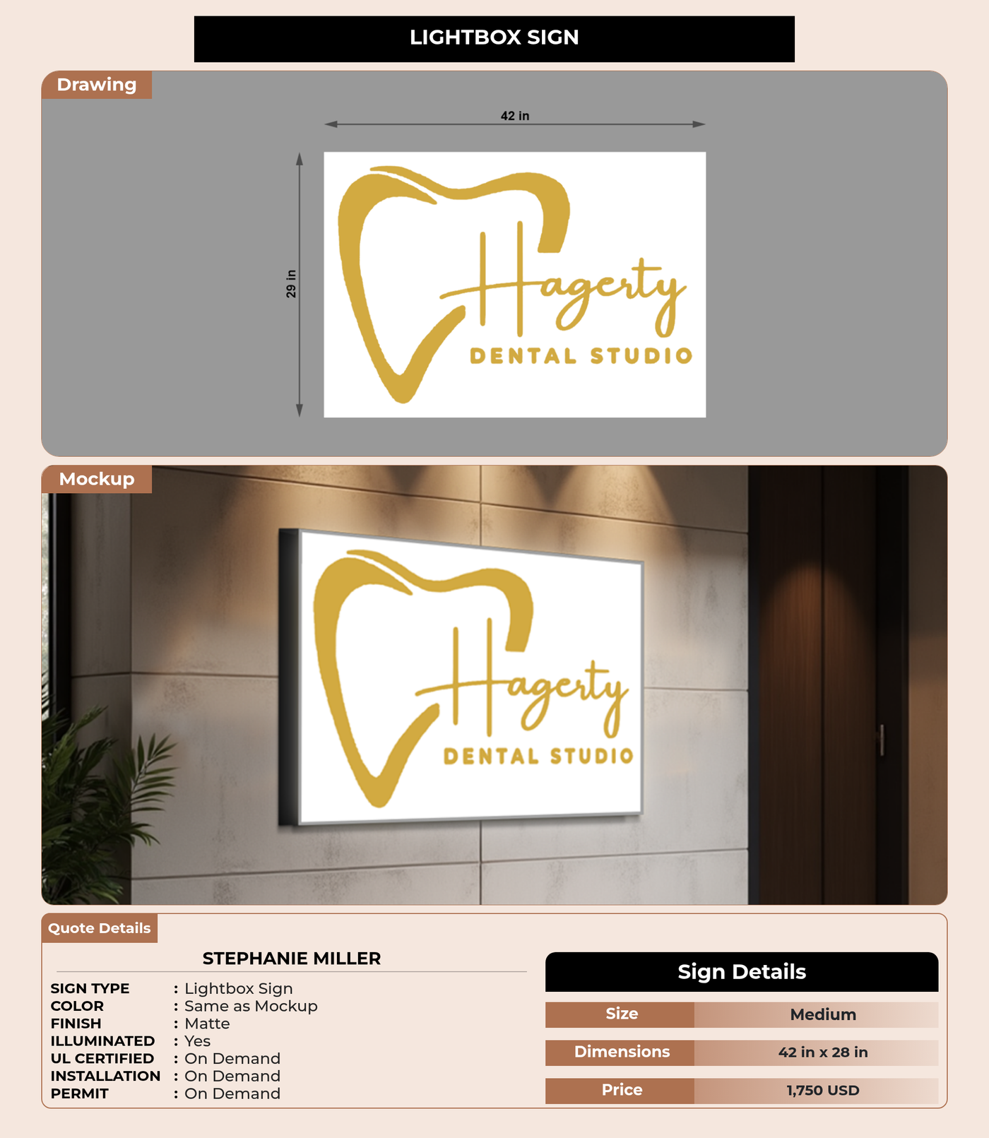 CUSTOM MOCKUP SIGN FOR Stephanie Miller