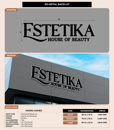 CUSTOM MOCKUP SIGN FOR Yadira Gomez