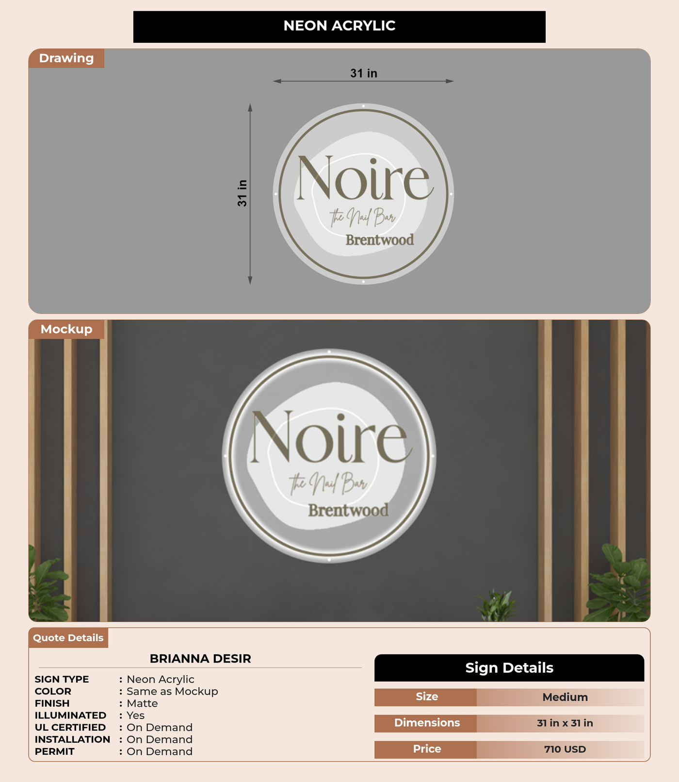 CUSTOM MOCKUP SIGN FOR Brianna Desir