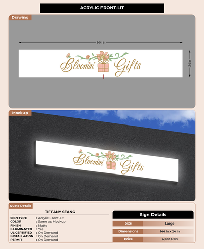 CUSTOM MOCKUP SIGN FOR tiffany seang