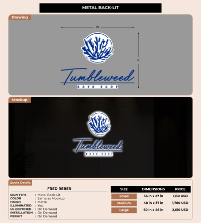 CUSTOM MOCKUP SIGN FOR Fred Reber