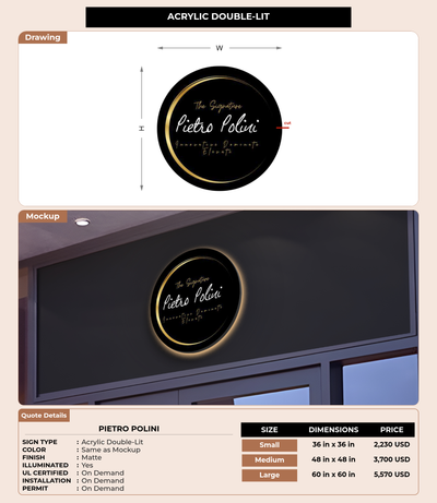 CUSTOM MOCKUP SIGN FOR Pietro Polini