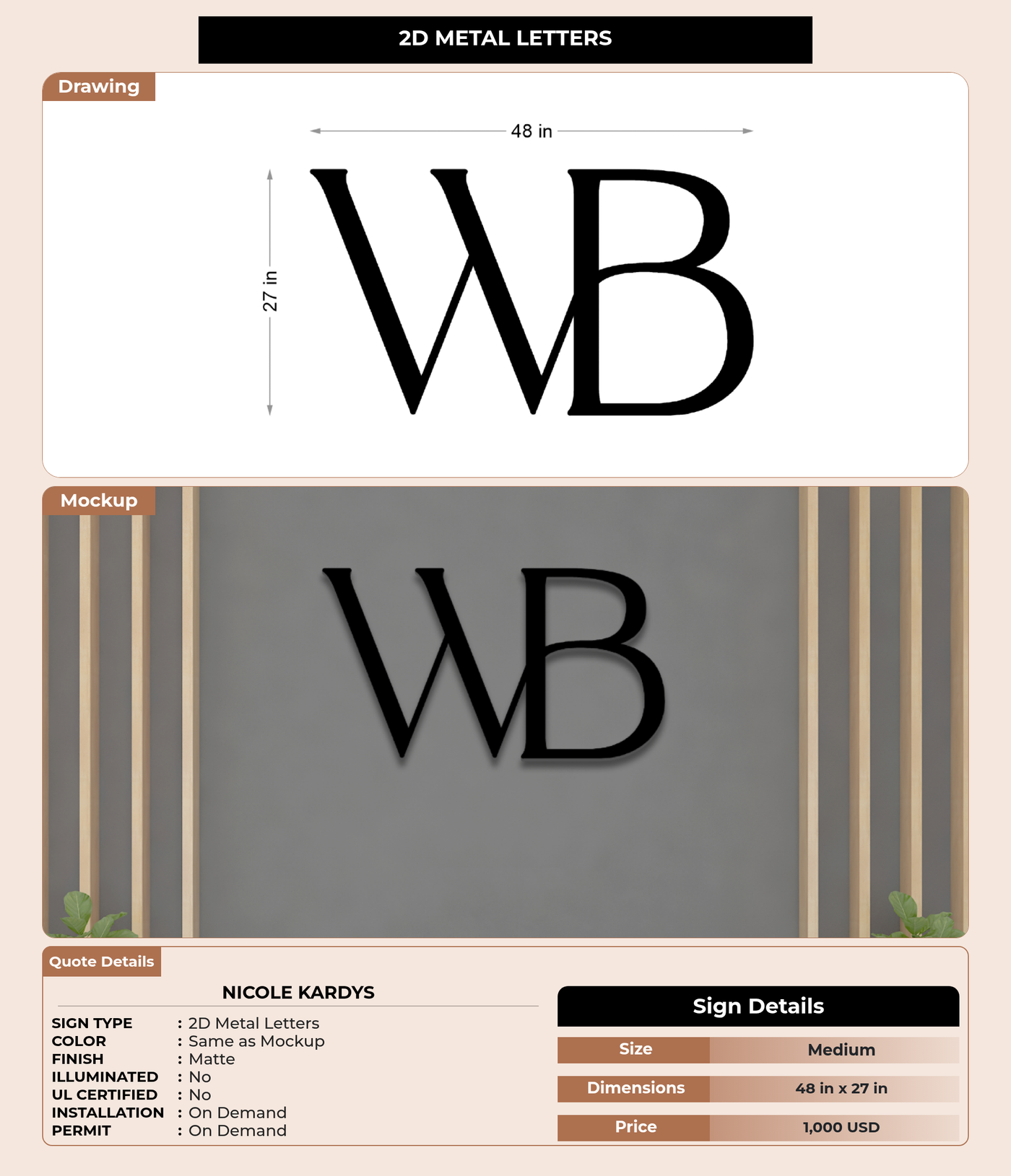 CUSTOM MOCKUP SIGN FOR Nicole Kardys
