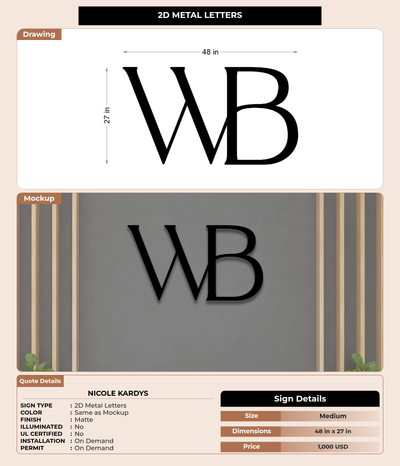 CUSTOM MOCKUP SIGN FOR Nicole Kardys