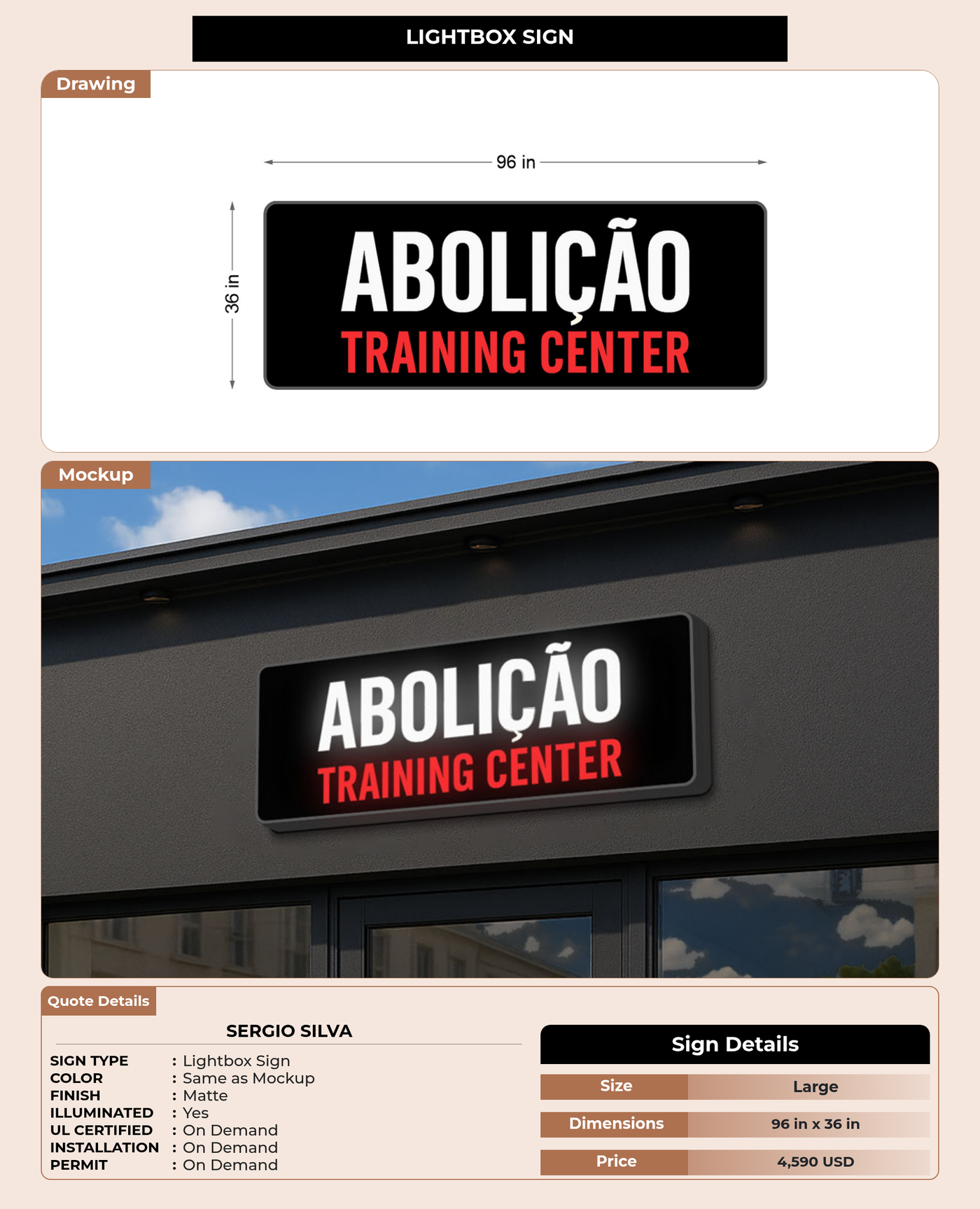 CUSTOM MOCKUP SIGN FOR Sergio Silva