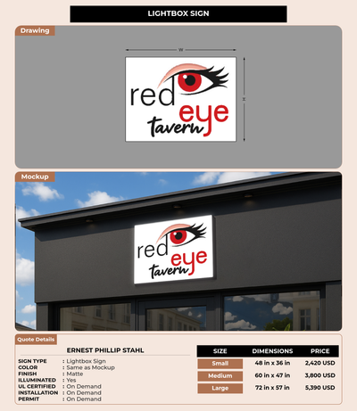 CUSTOM MOCKUP SIGN FOR Ernest Phillip Stahl