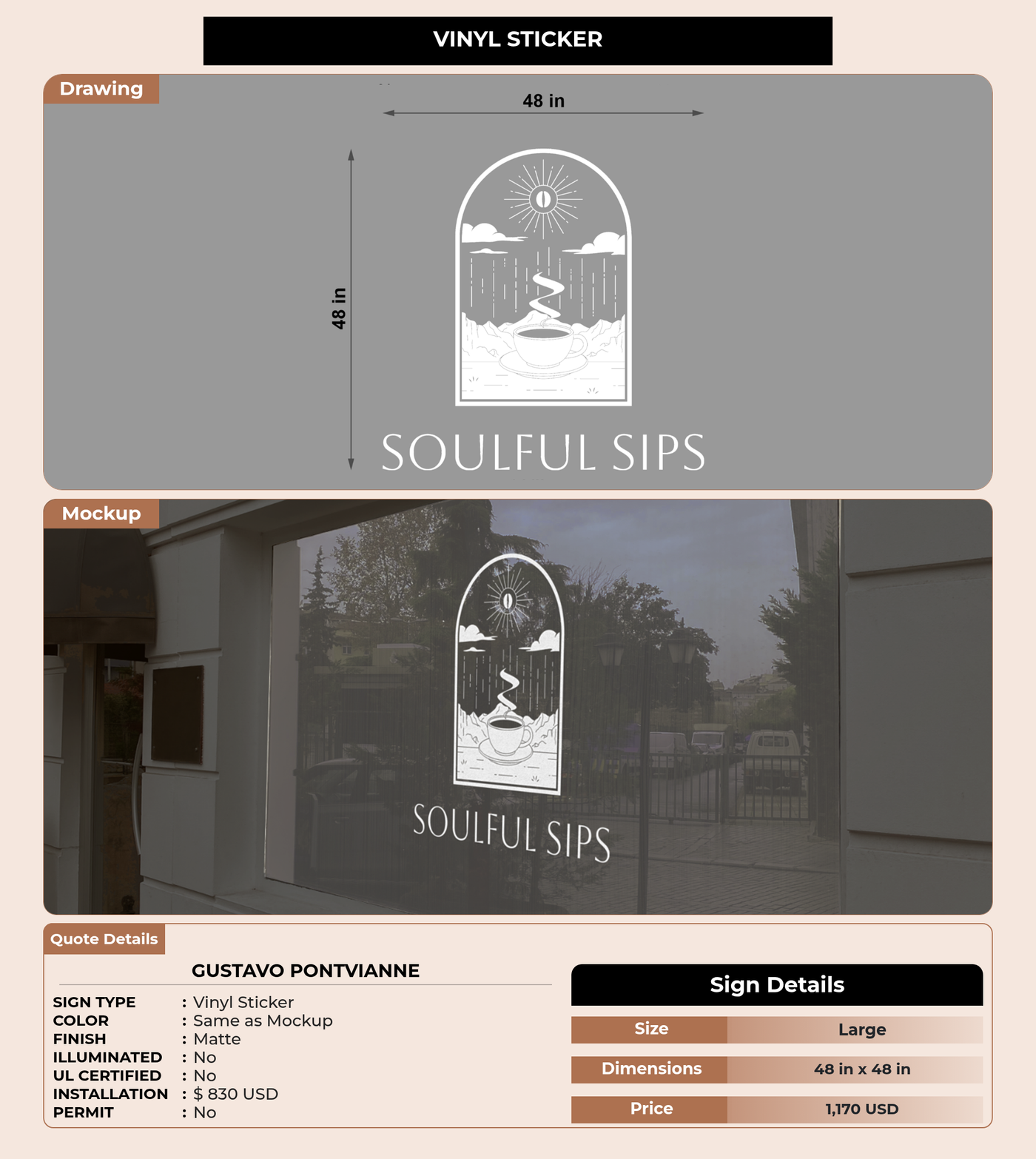 CUSTOM MOCKUP SIGN FOR Gustavo Pontvianne