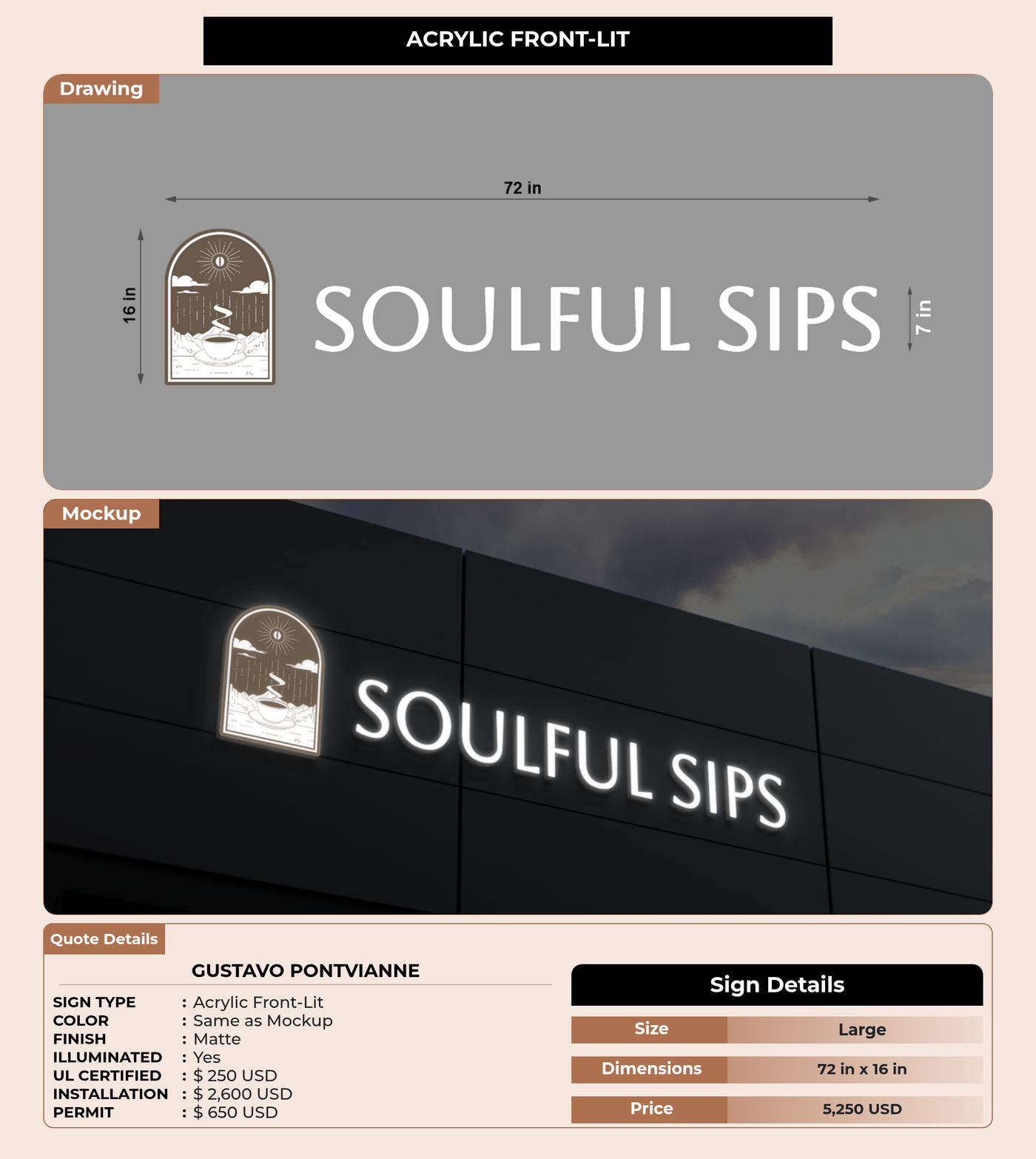 CUSTOM MOCKUP SIGN FOR Gustavo Pontvianne